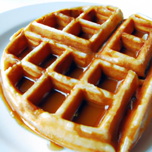 Fluffy Gluten-Free Waffles Drizzled with Pure Maple Syrup