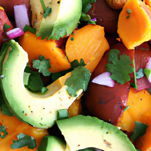 Nutritious Delight: Sweet Potato‍ & Avocado Salad Recipe