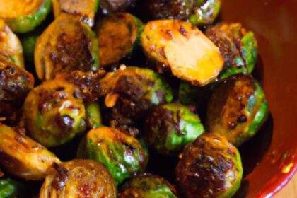 Caramelized Delight: Roasted Brussels Sprouts with Balsamic Glaze