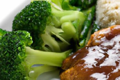 Savory Teriyaki Chicken with Fluffy Rice & Steamed Broccoli