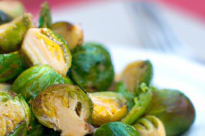Crispy Roasted Brussels Sprouts with Zesty Mustard Vinaigrette