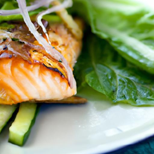 Savor the Flavors: Grilled Salmon Meets Crisp Cucumber Salad
