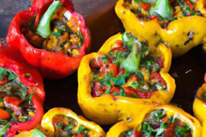 Colorful Vegan Stuffed Bell Peppers: A Nutritious Delight