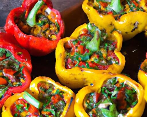 Colorful Vegan Stuffed Bell Peppers: A Nutritious Delight
