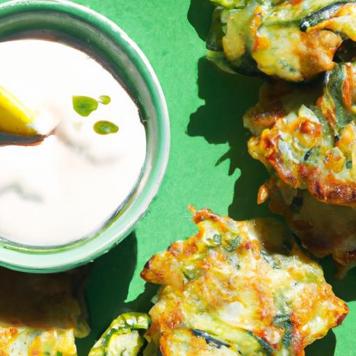 Crispy Zucchini Fritters with Creamy Yogurt Dip Recipe