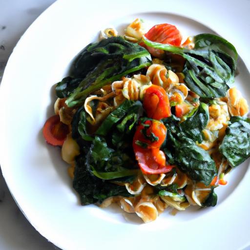 Effortless One-Pot Pasta: Spinach & Tomato Delight Recipe
