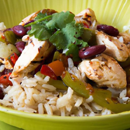 Flavor-Packed Chicken Fajita Bowls with Rice and Beans