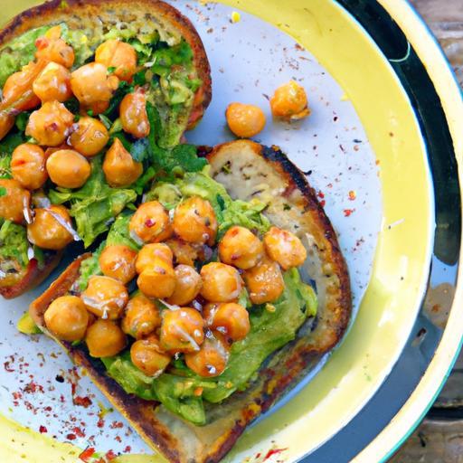 Creamy Vegan Avocado Toast with Zesty Chickpea Spread