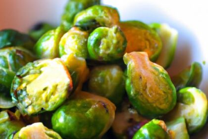 Crispy Roasted Brussels Sprouts with Tangy Mustard Vinaigrette