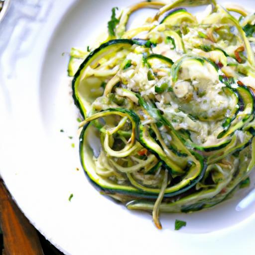 Fresh & Flavorful: Vegan Pesto Zucchini Noodles Recipe