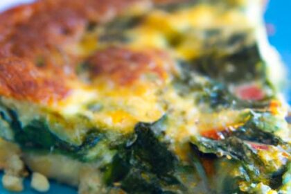 Wholesome Veggie Frittata: Spinach and Cheese Delight