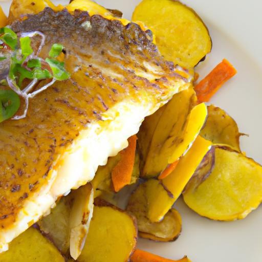 Crispy Baked Fish Fillets Paired with Roasted Roots Delight