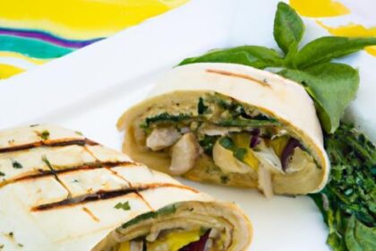 Flavor-Packed Grilled Chicken Wraps with Hummus & Feta