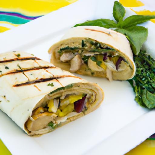 Flavor-Packed Grilled Chicken Wraps with Hummus & Feta