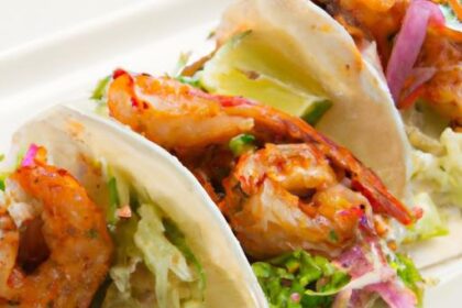 Savor Grilled Shrimp Tacos with Zesty Cabbage Slaw Delight