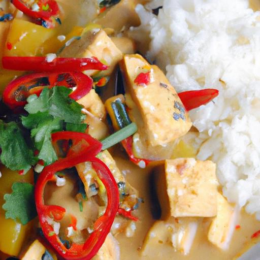 Savor Vegan Thai Red Curry with Silky Tofu Delight