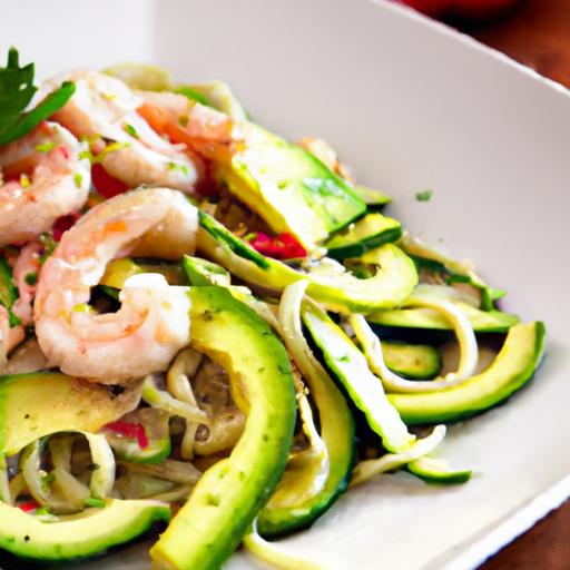 Zucchini Noodles‍ with Shrimp and Avocado: A ⁤Fresh Twist