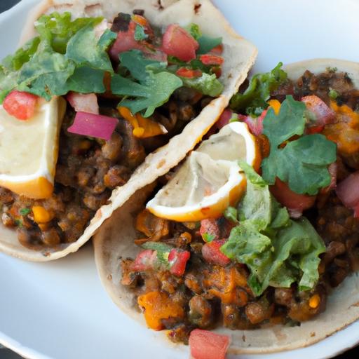 Hearty Lentil Tacos: Salsa & sour Cream Flavor Fusion
