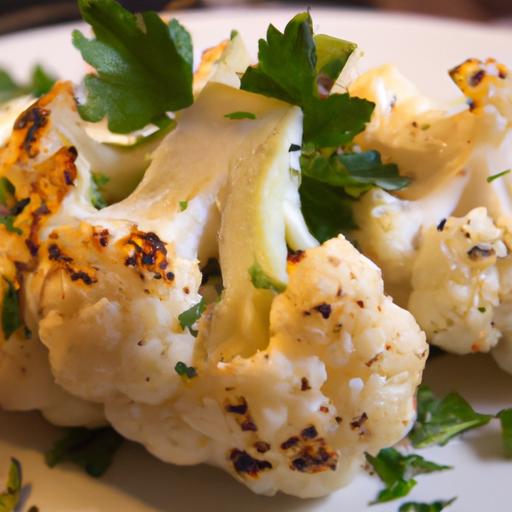 Savor Cauliflower Steaks with Zesty Garlic Herb Sauce
