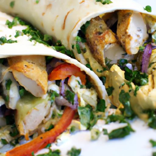 Flavor-Packed Grilled Chicken Wraps with Hummus & Feta