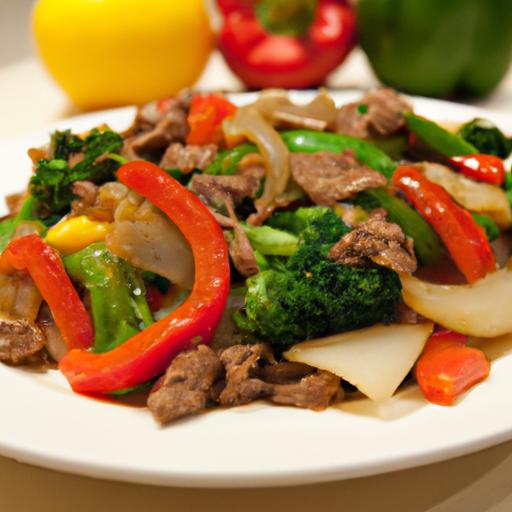 Sizzling Ground Beef Stir-Fry​ with veggies and Rice ⁤Delight