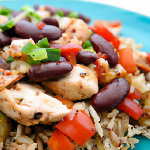Flavor-Packed Chicken Fajita Bowls with Rice and Beans
