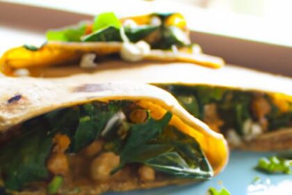 Wholesome Vegan Chickpea & Spinach Quesadilla Delight