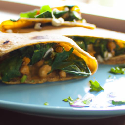 Wholesome Vegan Chickpea & Spinach Quesadilla Delight