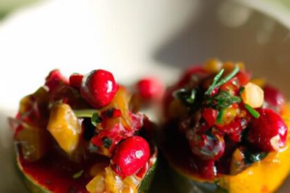 Harvest Delight: Stuffed Acorn Squash with Quinoa & Cranberries