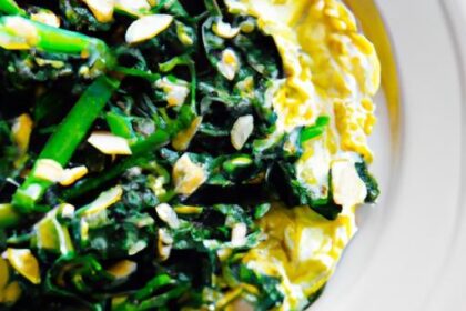 Brighten Mornings: Scrambled Eggs with Spinach & Feta Flair