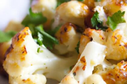 Golden Roasted Cauliflower Drizzled with Creamy Tahini Sauce
