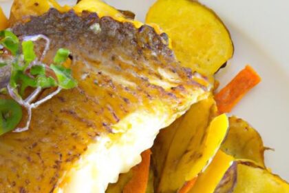 Crispy Baked Fish Fillets Paired with Roasted Roots Delight
