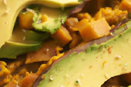 Wholesome Delight: Baked Sweet Potato with Creamy Avocado