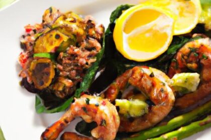 Savor Grilled Shrimp Skewers with Quinoa & Roasted Veggies