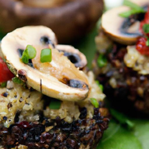 Hearty Stuffed Portobello Mushrooms with Quinoa Delight