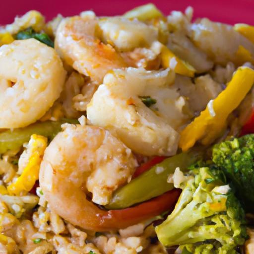 Flavor-Packed Cauliflower Fried Rice with Succulent Shrimp