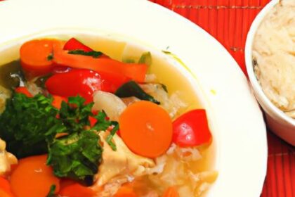 Hearty Chicken and Rice Soup with Fresh Veggie Goodness