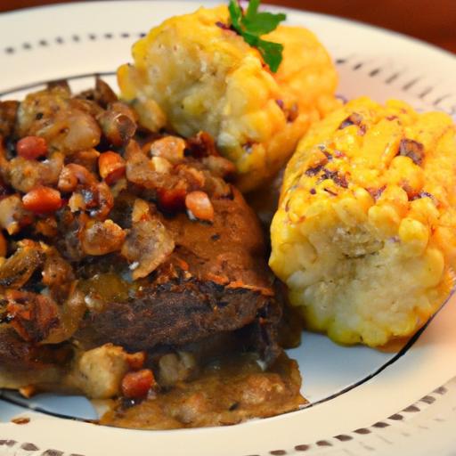 Savor BBQ Beef with Corn and Creamy Mashed Potatoes Delight