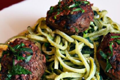Wholesome Beef & Spinach Meatballs with Zucchini Noodles