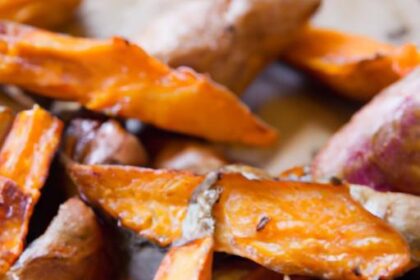Crispy Roasted Sweet Potato Wedges with a Sea Salt Twist