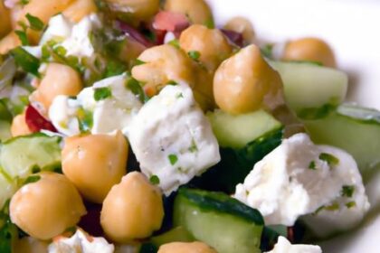 Fresh & Flavorful Chickpea Salad with Cucumbers and Feta