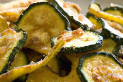 Crispy Zucchini Chips with Garlic and Parmesan Delight