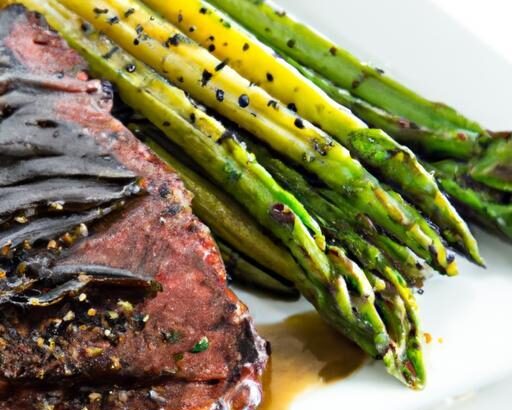 Savor the Perfect Grilled Steak with Sweet Fries & Asparagus