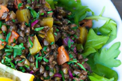Wholesome Vegan Lentil Salad with Roasted Veggie Flair