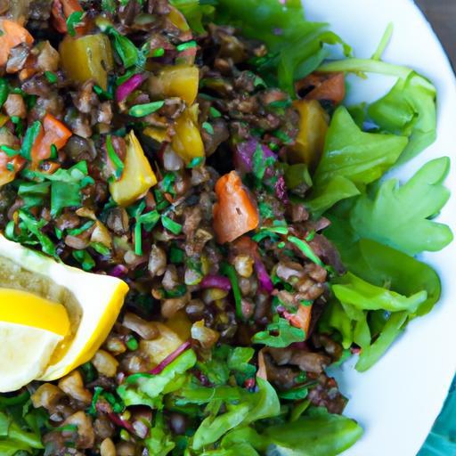 Wholesome Vegan Lentil Salad with Roasted Veggie Flair