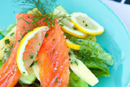 Bright & Zesty: Salmon Salad with Fresh Lemon and Dill Flair