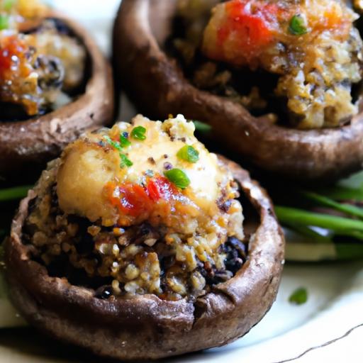 Hearty Stuffed Portobello Mushrooms with Quinoa Delight