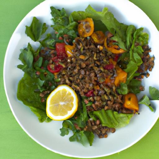 Wholesome Vegan Lentil Salad​ with Roasted Veggie Flair
