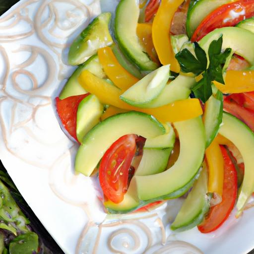 Fresh Harmony: Avocado and cucumber Salad Delight
