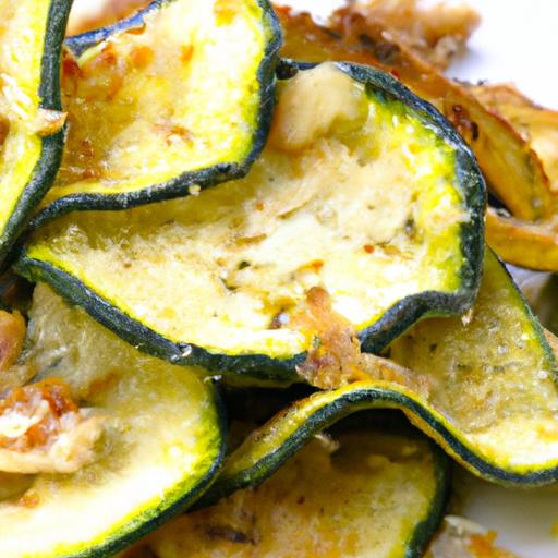 Crispy Zucchini Chips with Garlic and Parmesan Delight